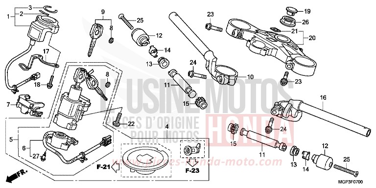 FAISCEAU SECONDAIRE (CBR1000RR/S) von CBR1000RR "Fireblade" GRAPHITE BLACK (NHB01BA) von 2013